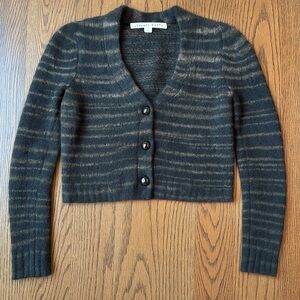 Veronica Beard Alpaca Blend Cropped Cardigan Sweater Size M
